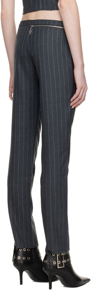 Nohavice Miaou Miaou Hannah Jewett Edition Maeve Pinstripe Trousers Šedá | 1030PSWBRI, 2