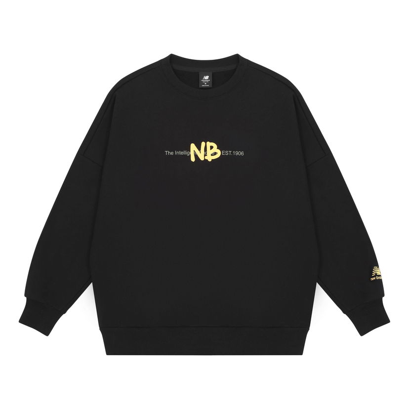 Sveter New Balance Logo Printing Knit Pullover Čierna | AMT13365-BK