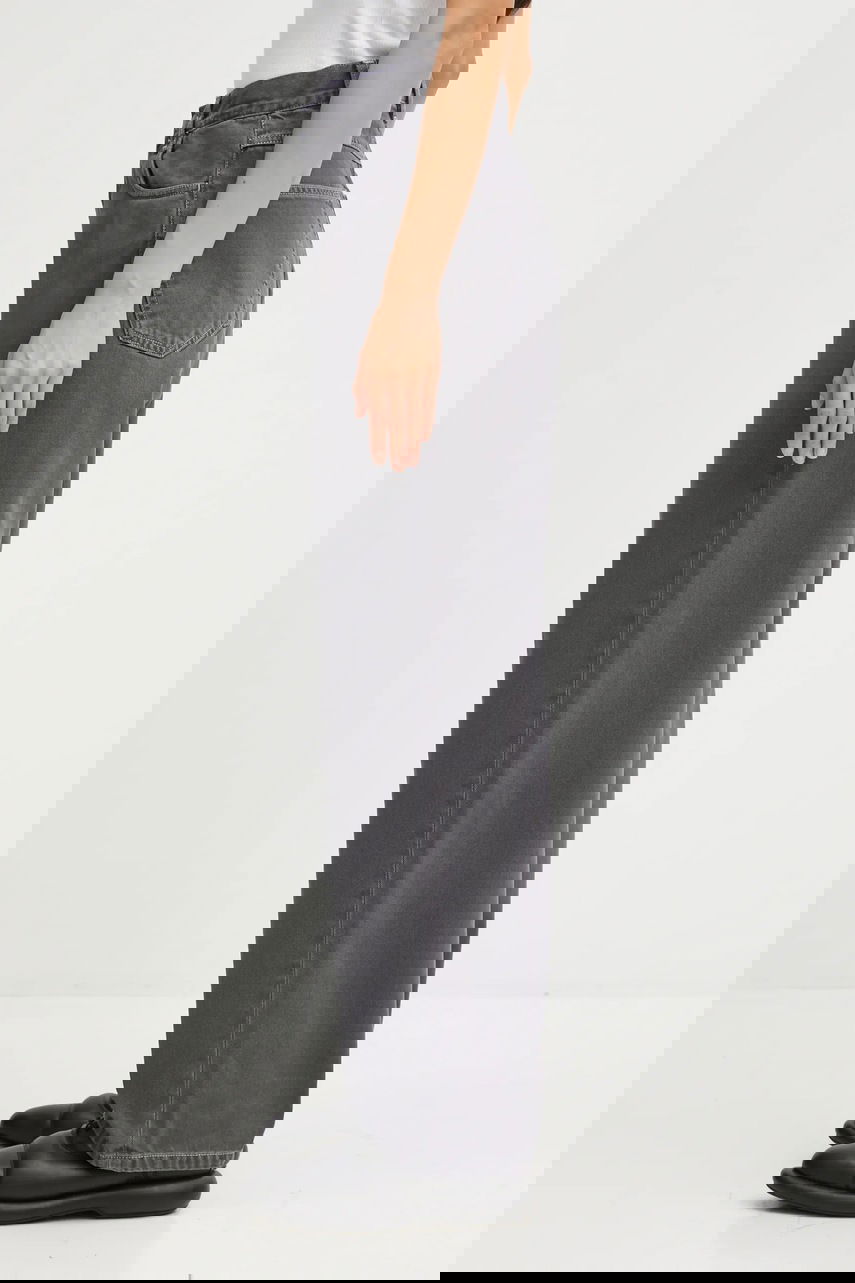 Džínsy Carhartt WIP Brandon High Waist Wide Leg Jeans Šedá | I034837.874J, 1