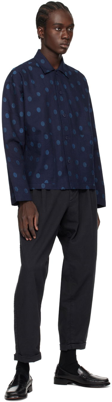 Košeľa YMC YMC PJ Jacquard Shirt Navy | P2VMH, 3