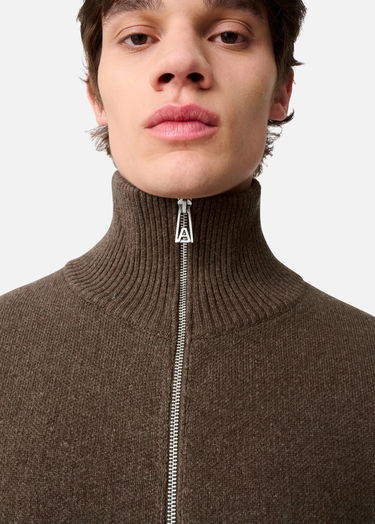 Sveter AXEL ARIGATO Core Stand-Collar Zip-Up Sweater Hnedá | A2143005, 6