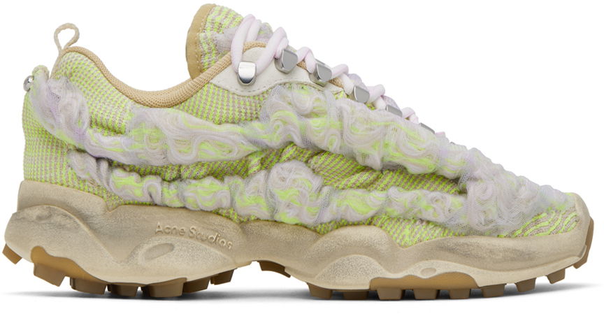 Tenisky a topánky Acne Studios Green & Off-White Bubba Sneakers Béžová | BD0265-, 0