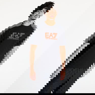Tričko Emporio Armani Black T-Shirt With Orange Logo Print Čierna | 6DPT03PJOHZ1200, 0