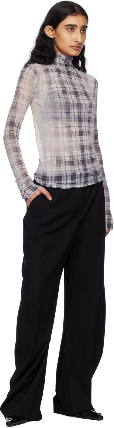 Sveter Acne Studios Acne Studios Seamless Plaid Turtleneck Šedá | AL0450-, 3