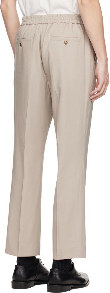 Nohavice AMI Wool Elasticated Waist Trousers Béžová | H25HTR226.WV0066, 2