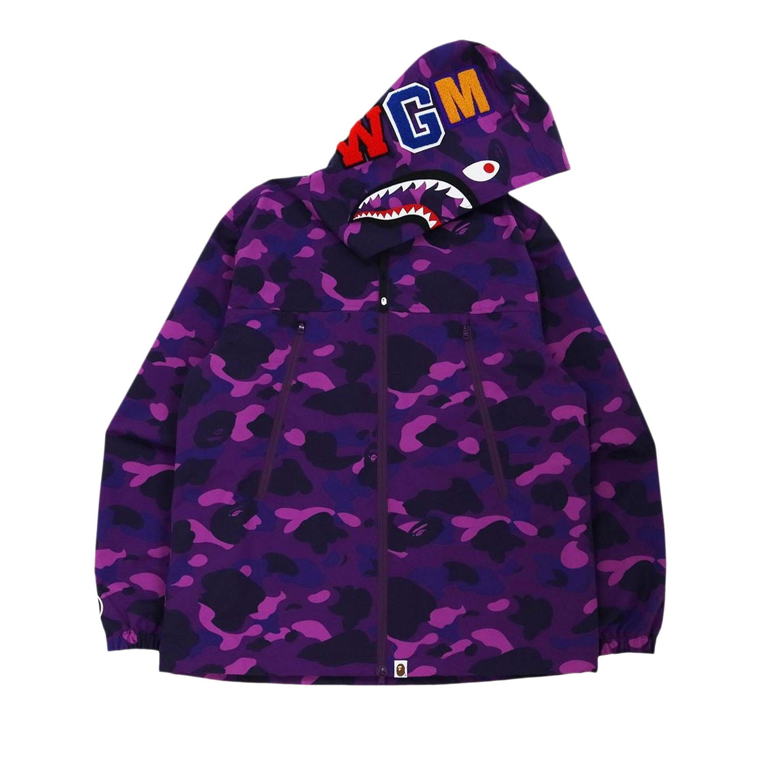 Mikina BAPE Color Camo Shark Hoodie Fialová | 1H80 140016 PURPLE, 1