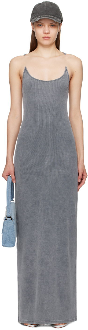 Šaty Y/PROJECT Blue Invisible Strap Maxi Dress Šedá | 104DR001, 0