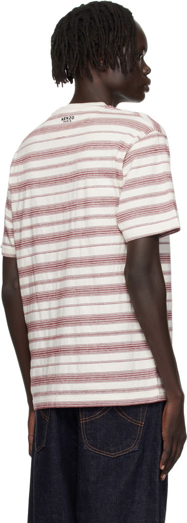 Tričko KENZO Kenzo Paris 'Boke Flower' Embroidered Striped T-Shirt Biela | FF65TS2534SC, 2