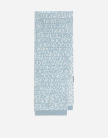 Šál Dolce & Gabbana Dolce & Gabbana Knit Jacquard Logo Scarf Modrá | LNKAD5JFMU8S9000, 1