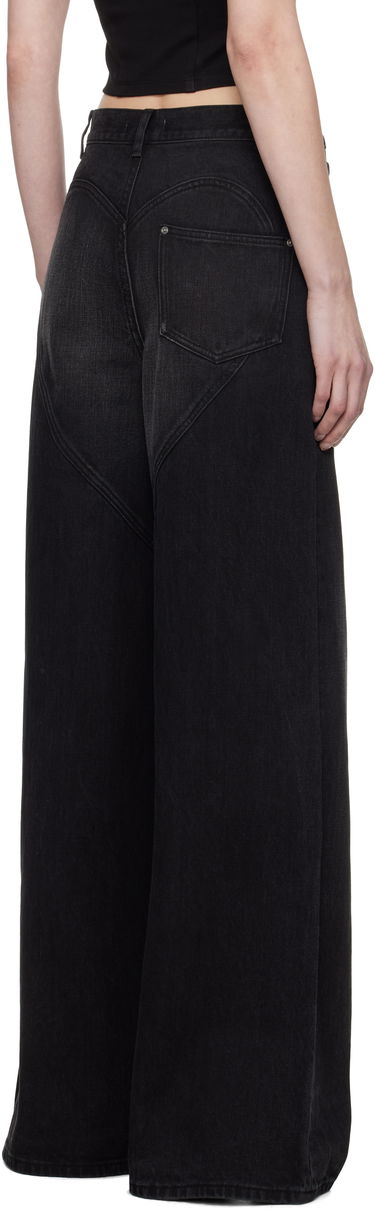 Džínsy Area AREA Wide Leg Crystal Slit Jeans Čierna | 0000P02333, 2
