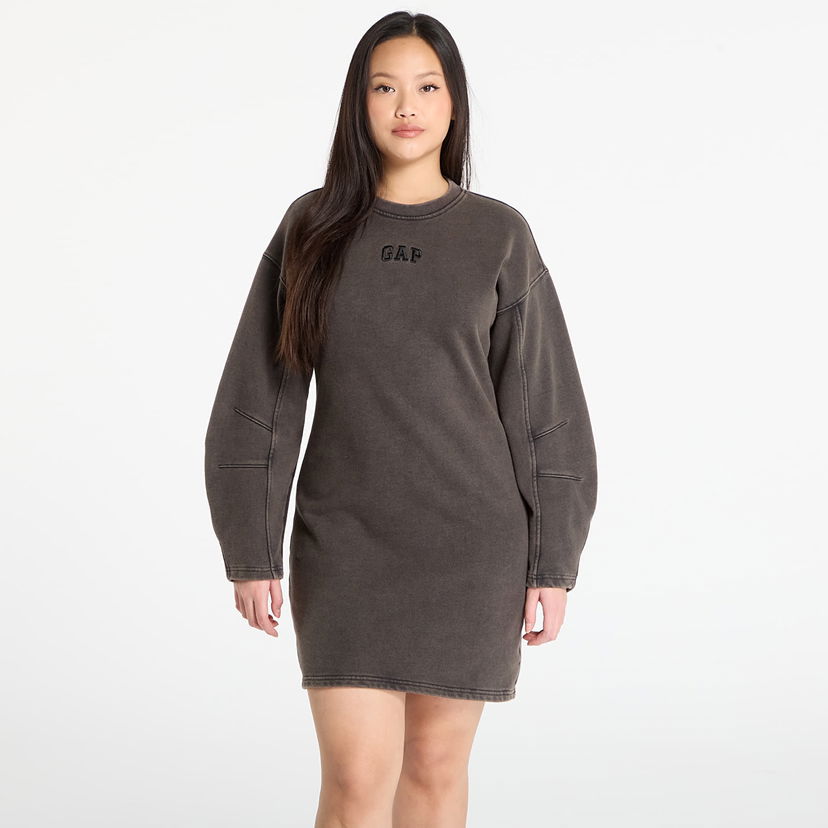 Šaty GAP Washed Heavyweight Sweatshirt Dress Šedá | 823169-02
