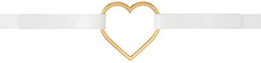 Opasok Blumarine Heart Buckle Leather Belt Biela | P322W145A, 0