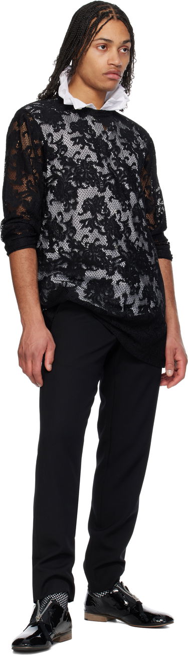 Nohavice Comme des Garçons Homme Plus Wool Gabardine Trousers Čierna | PO-P046-051, 3
