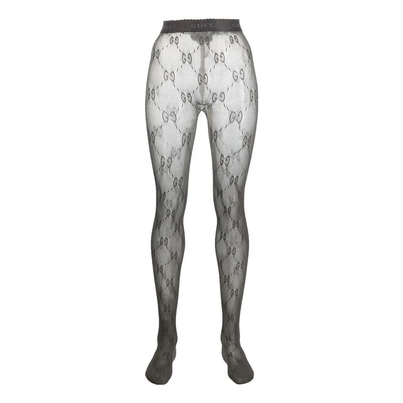 Ponožky Gucci Gucci Monogram Fishnet Tights Šedá | 691619-3GAHR-1281