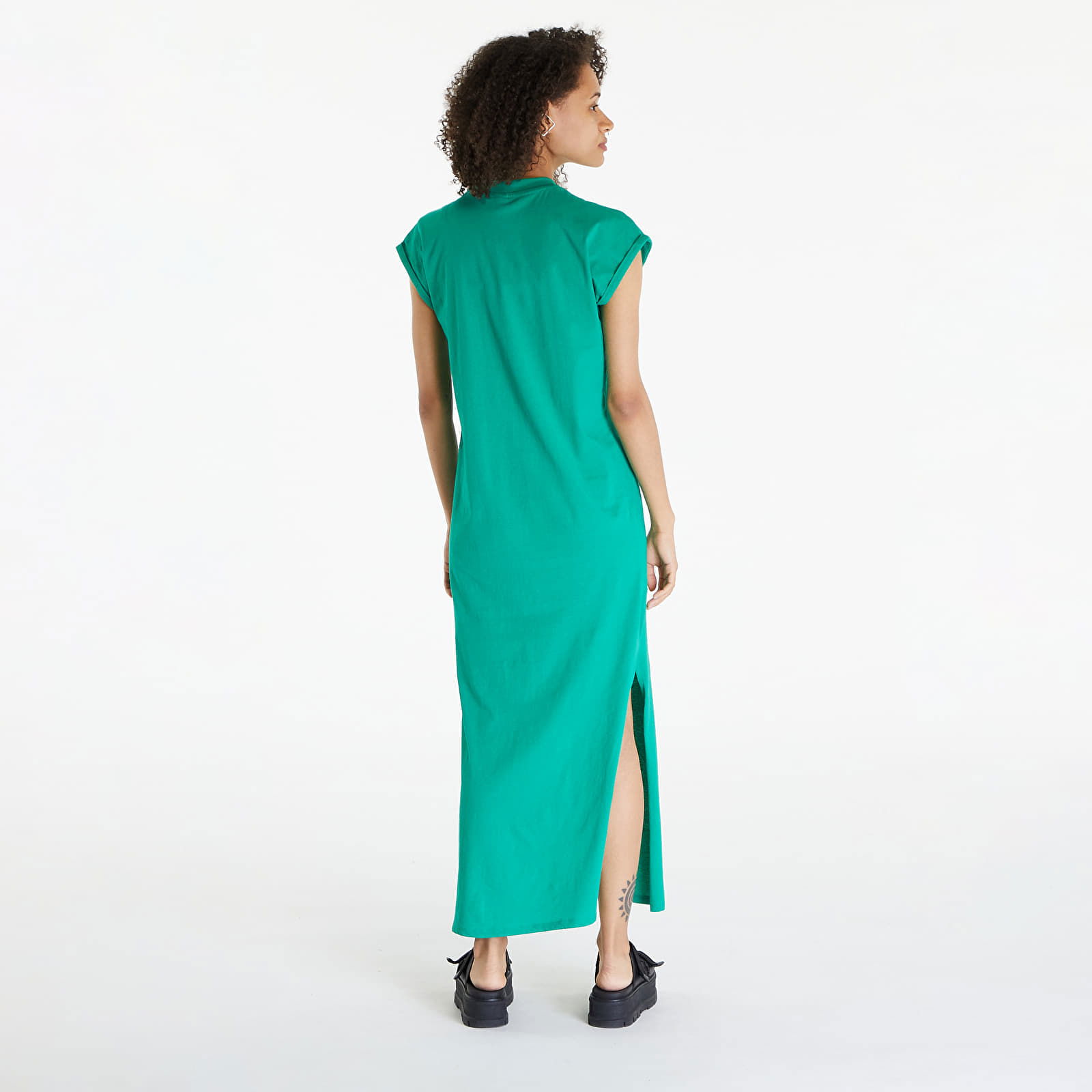 Dresses Ladies Long Extended Shoulder Dress Ferngreen