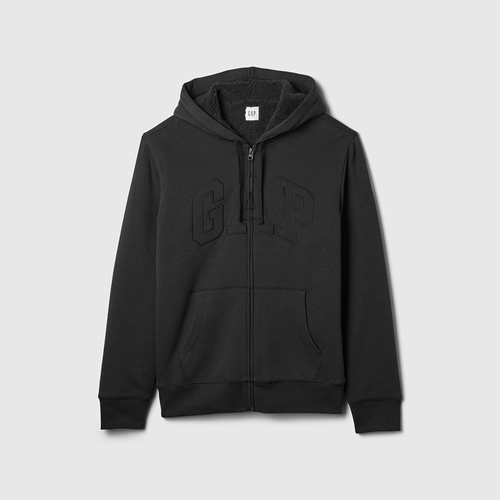 Sweatshirt Logo Fullzip Sherpa Hoodie Moonless Night L