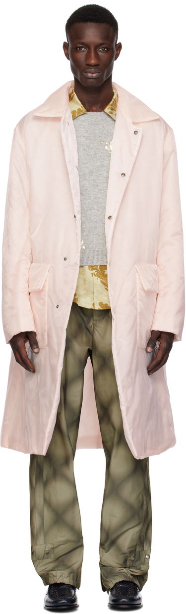Prešívaná bunda Dries Van Noten Dries Van Noten Loose Fit Mac Coat Ružová | 251-020222-1256, 0