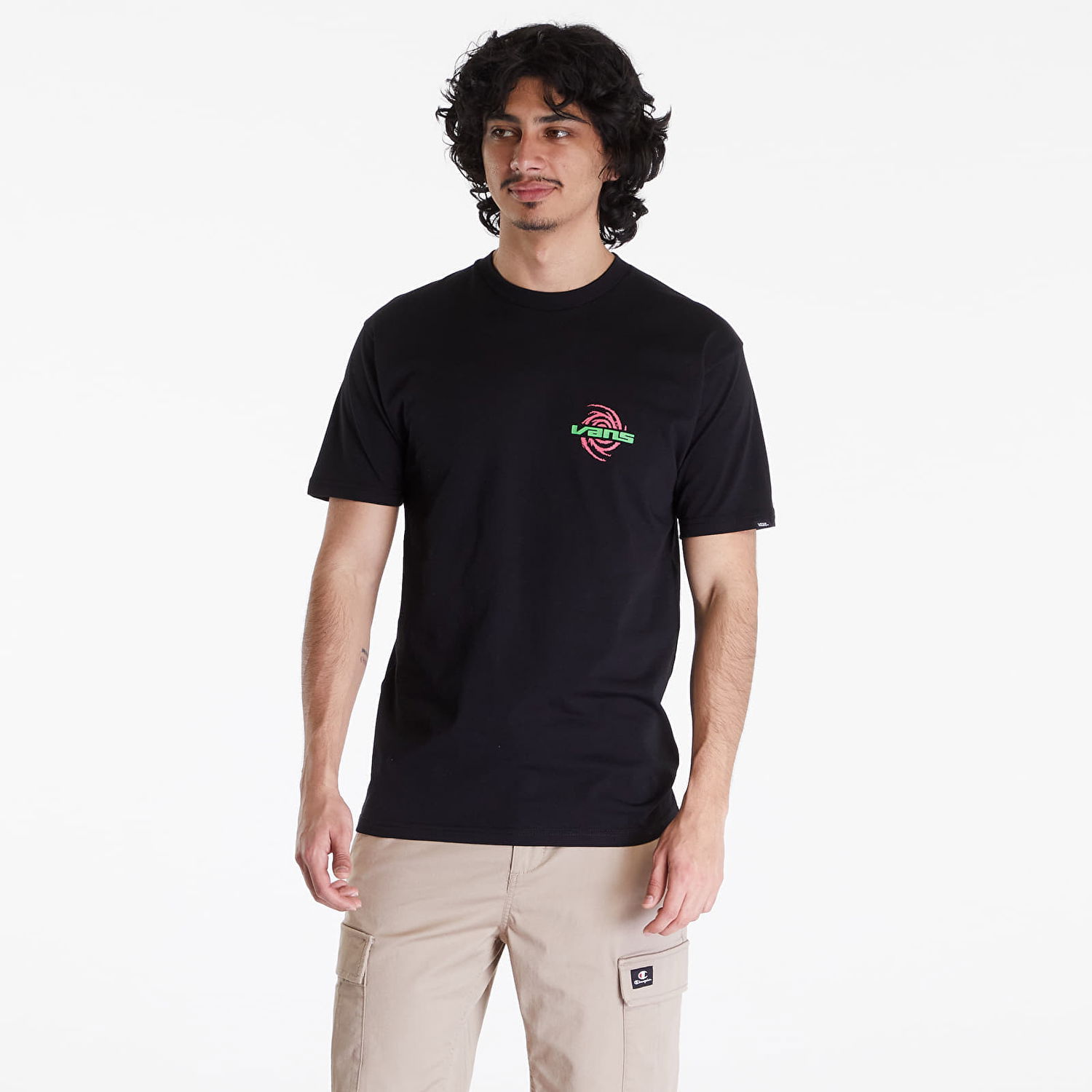 Tričko Vans Men's T-Shirt Wormhole Warped SS Tee Black Čierna | VN000G44BLK1, 0