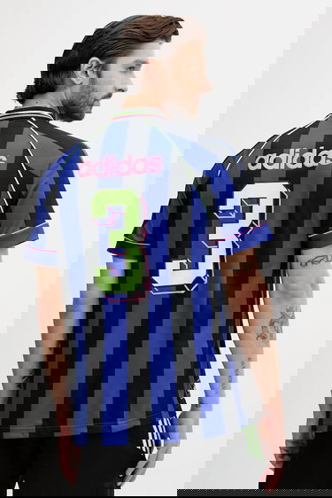 Dres adidas Performance Striped Soccer Jersey Modrá | KD2307, 2