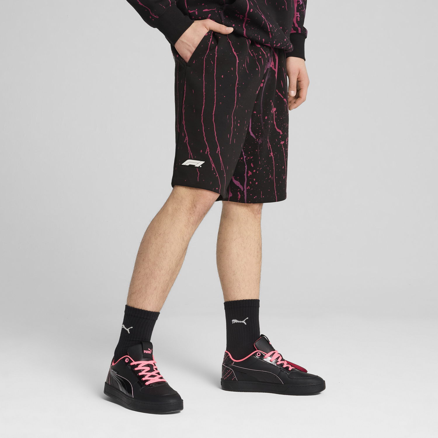 Šortky Puma F1 Color Splash Sweatshorts Čierna | 630171_01, 1