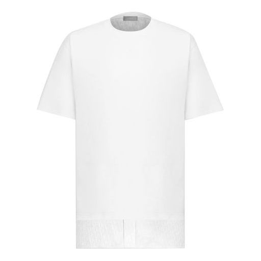 Tričko Dior Dior FW21 Alphabet Jacquard Short Sleeve T-Shirt Biela | 143J647A0677-C080