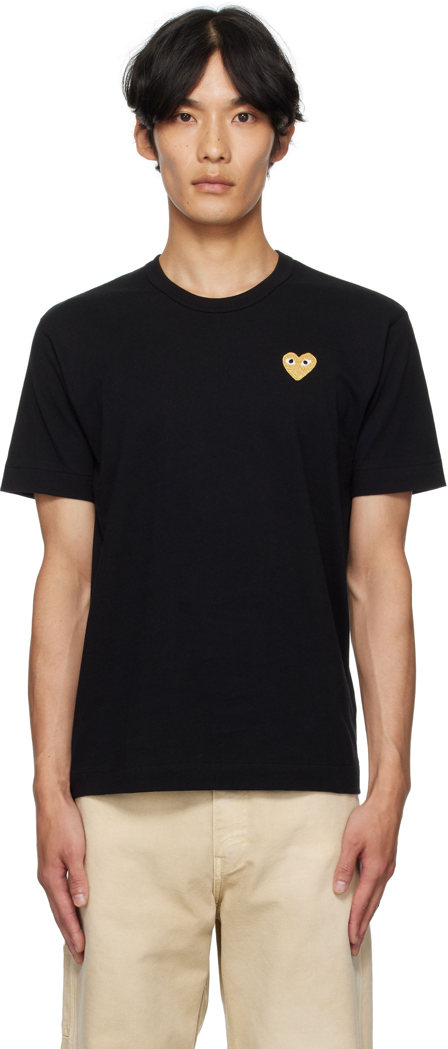 Tričko Comme des Garçons COMME des GARÇONS PLAY Heart Patch T-Shirt Čierna | AZ-T216-051, 0