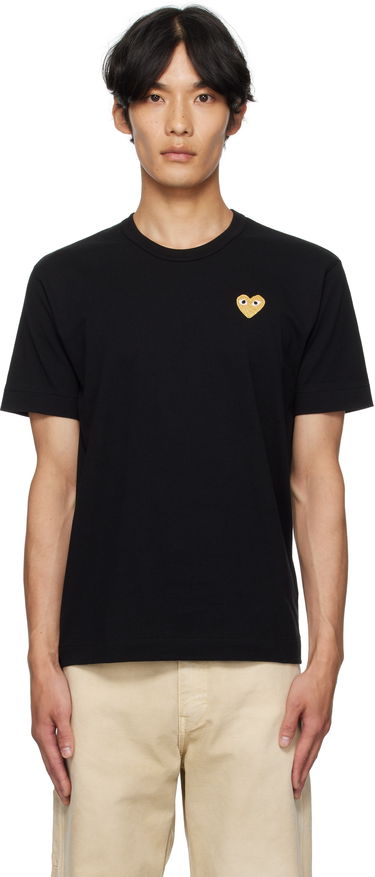 Tričko Comme des Garçons COMME des GARÇONS PLAY Heart Patch T-Shirt Čierna | AZ-T216-051, 0