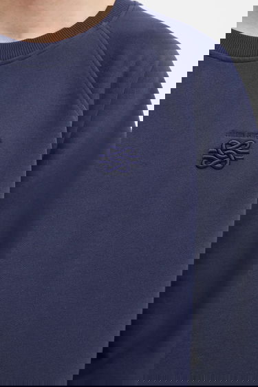 Mikina Filling Pieces Filling Pieces Embroidered Knot Sweatshirt Navy | 422530500143, 3