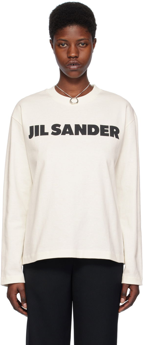 Tričko Jil Sander Crewneck T-Shirt Biela | J02GC0107_J45148