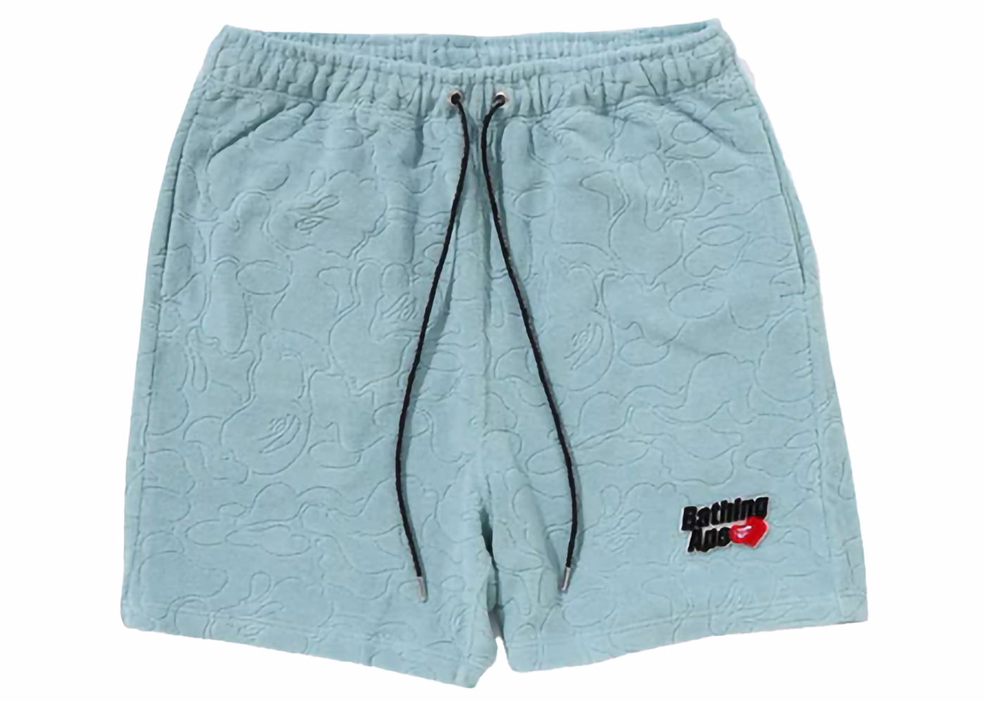 Šortky BAPE BAPE Line Camo Terry Towel Shorts Sax Tyrkysová | 1K30-153-310, 0