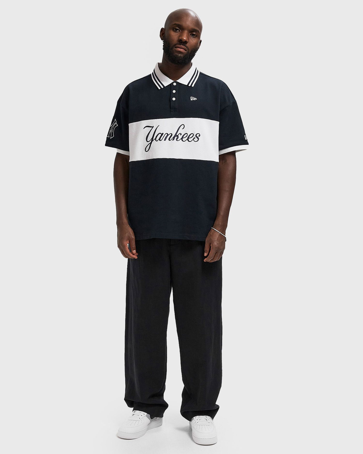 Polo tričko New Era New York Yankees Graphic Polo Shirt Navy | 60667828, 1