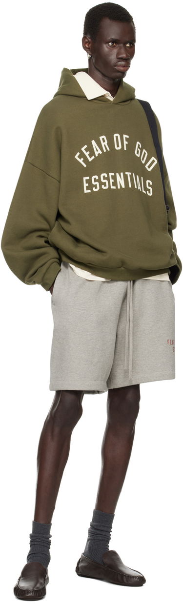 Mikina Fear of God Essentials Logo Printed Hoodie Zelené | 192BT246255F, 4