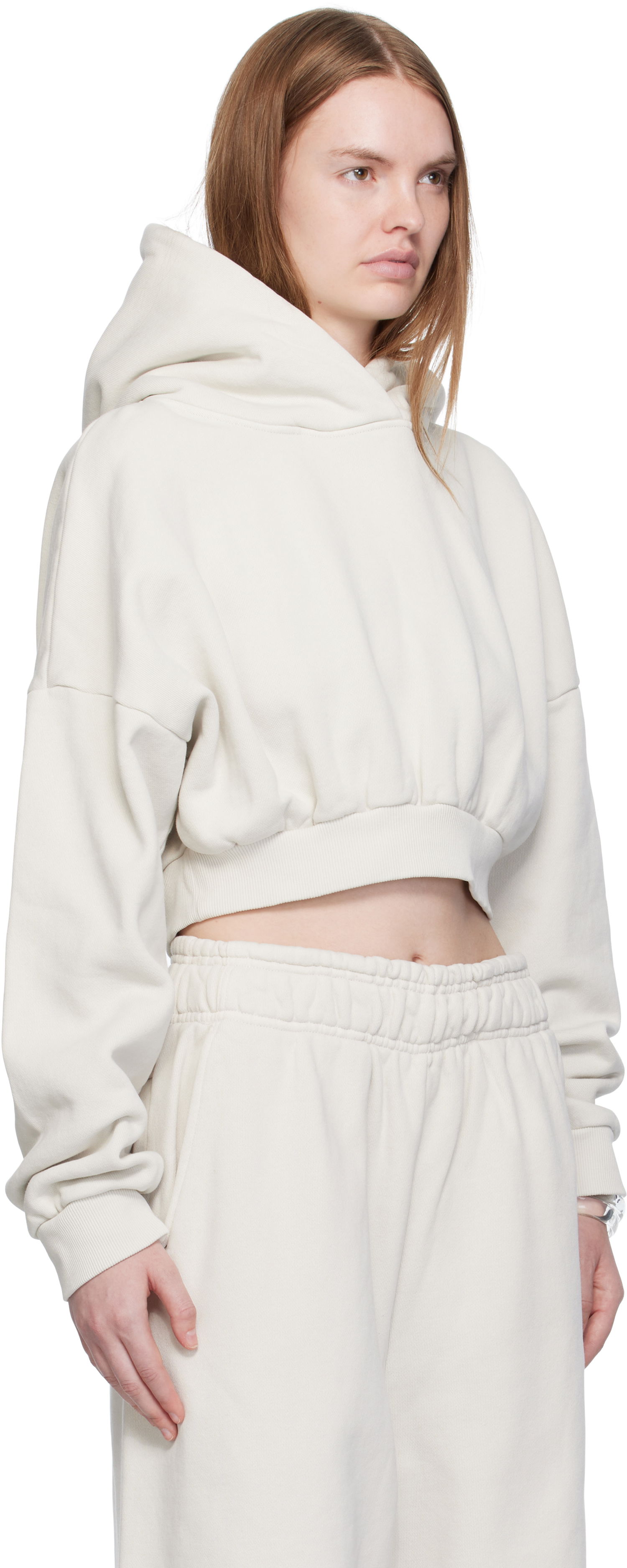 Mikina Entire Studios Entire Studios Cropped Heavy Hoodie Béžová | ES2392RI, 1