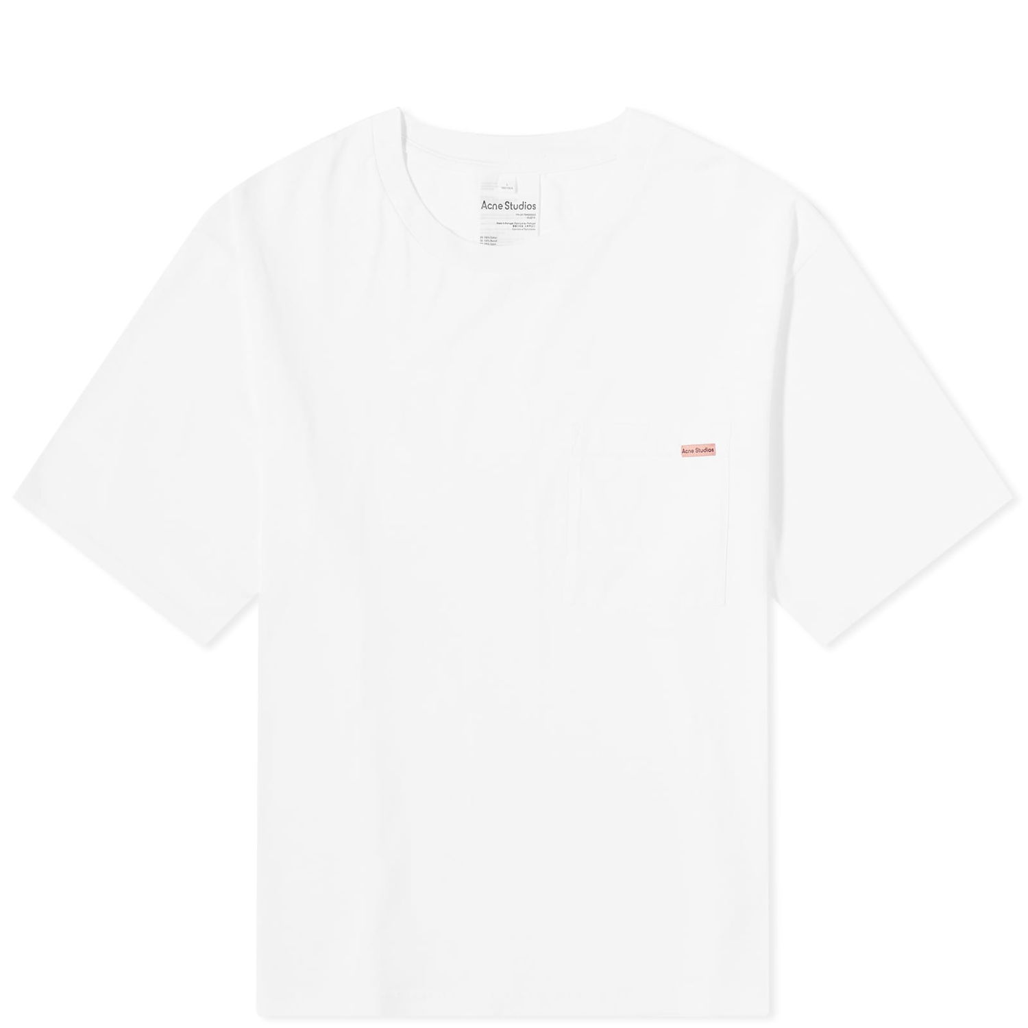 Tričko Acne Studios Edie Pocket Pink Label T-Shirt Biela | CL0219-183, 0