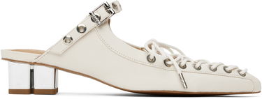 Tenisky a topánky GANNI GANNI Lace-Up Mules Biela | S2966, 0