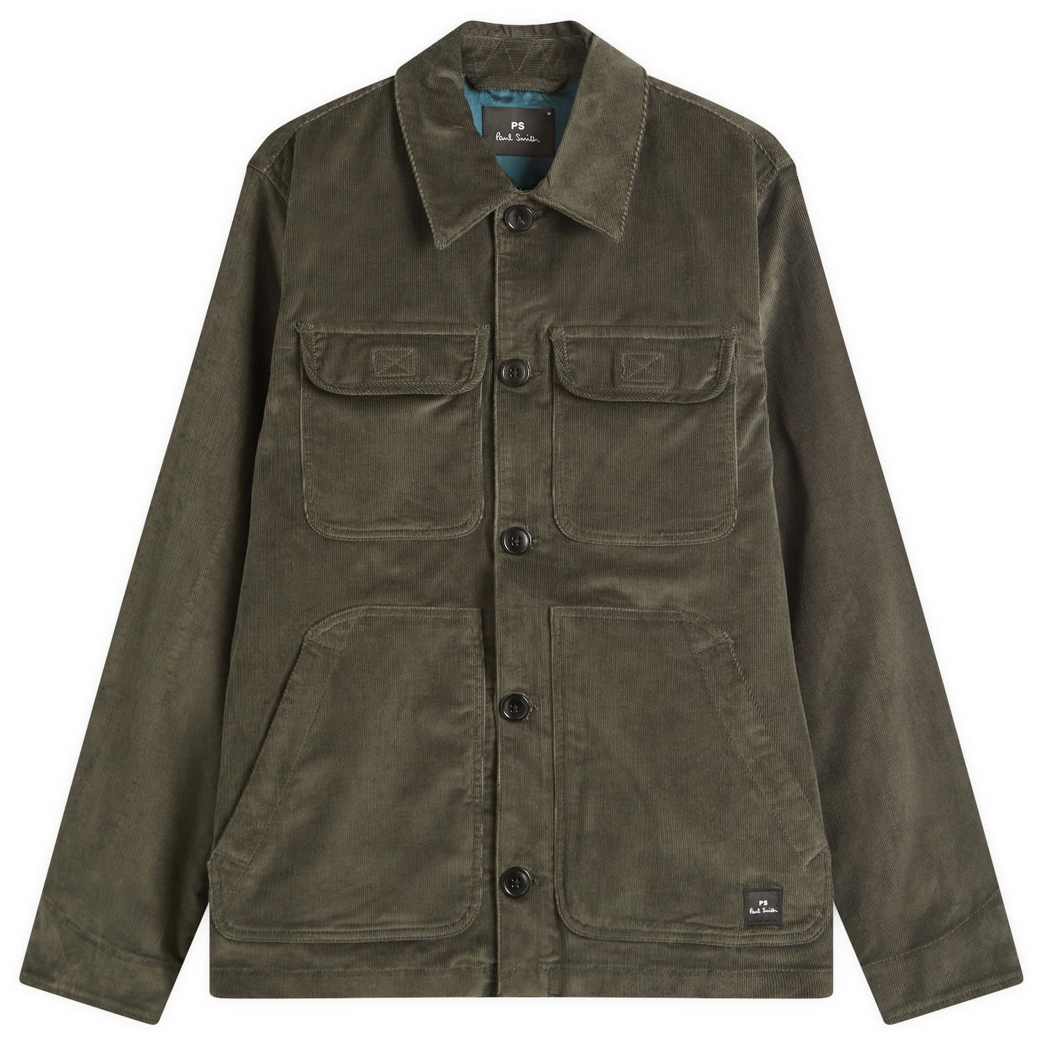 Bunda Paul Smith PS Paul Smith Four-Pocket Corduroy Overshirt Zelené | M2R-021Z-N22223-38, 0