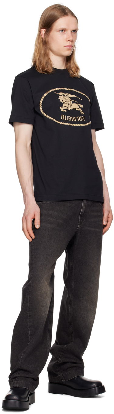 Tričko Burberry Burberry Knight Stamp T-Shirt Čierna | 8110953, 3