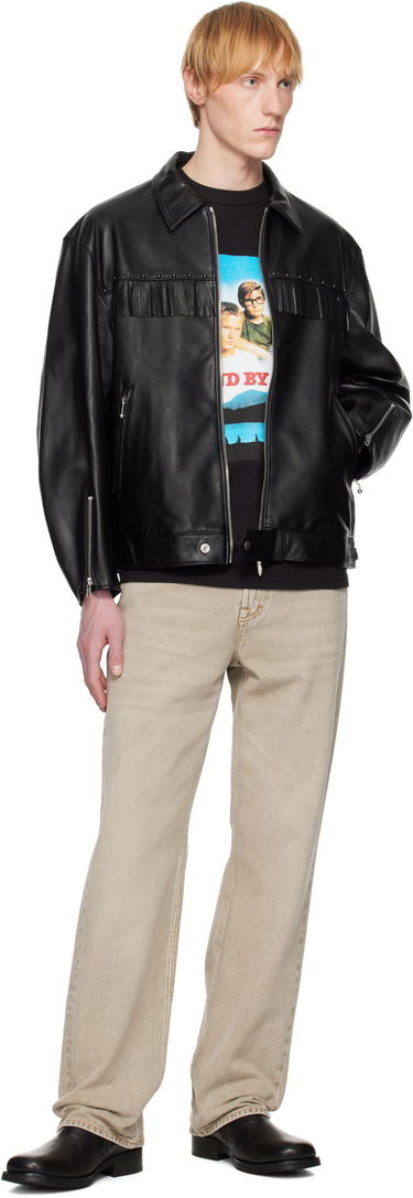 Bunda WACKO MARIA WACKO MARIA WOLF'S HEAD Edition Leather Fringe Jacket Čierna | WOLFSHEAD-WM-BL16, 3