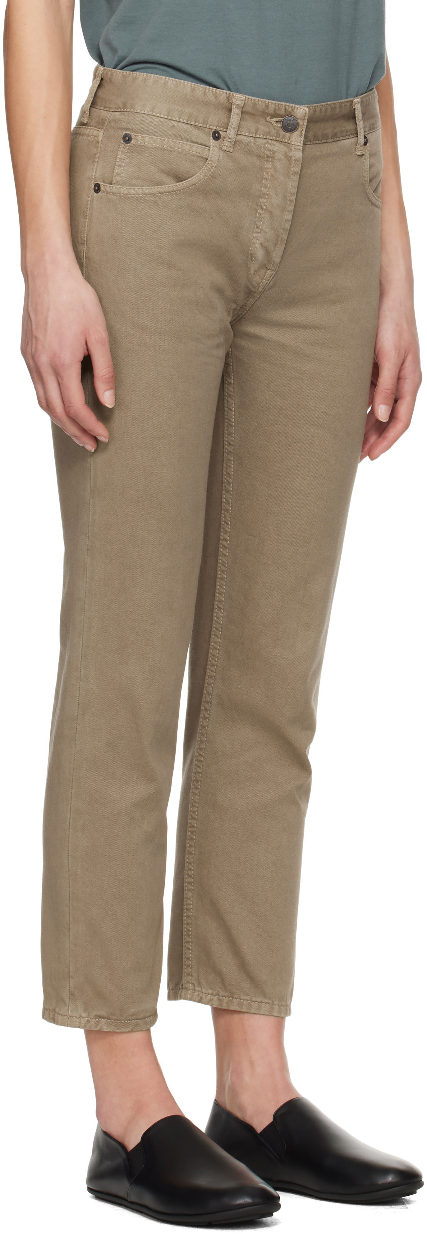 Džínsy The Row The Row Riaco Cropped Jeans Béžová | 7516-W3723, 1