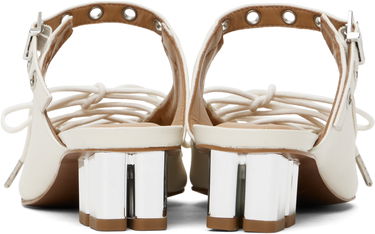 Tenisky a topánky GANNI GANNI Lace-Up Mules Biela | S2966, 1