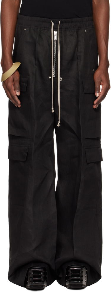 Cargo nohavice Rick Owens Rick Owens Hollywood Cargobela Cargo Pants Čierna | RU01E5339 TWL, 0