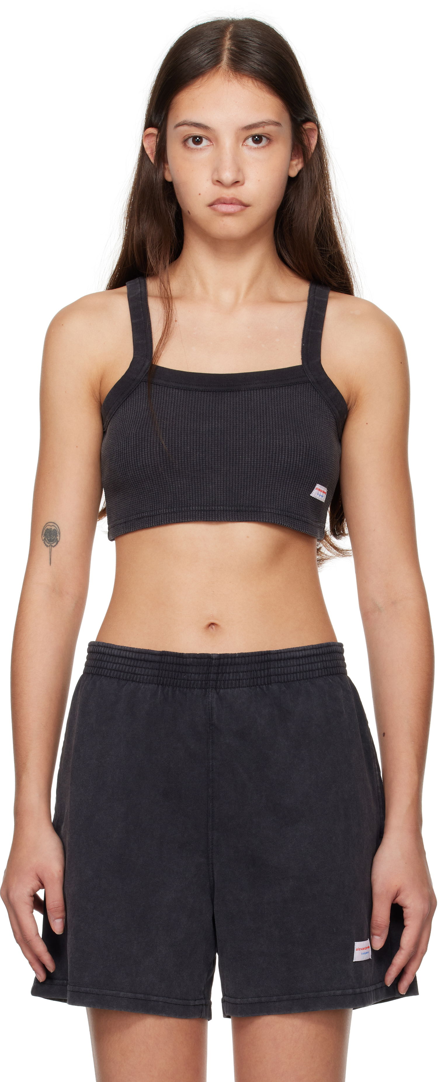 Crop Top Alexander Wang Black Cropped Camisole Čierna | 8C4248065W, 0