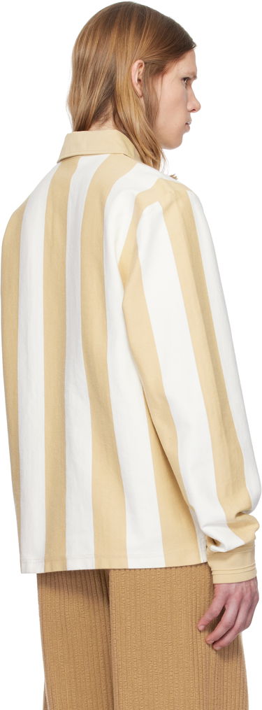 Polo tričko Burberry Burberry Long-Sleeve Striped Polo Béžová | 8101898, 2