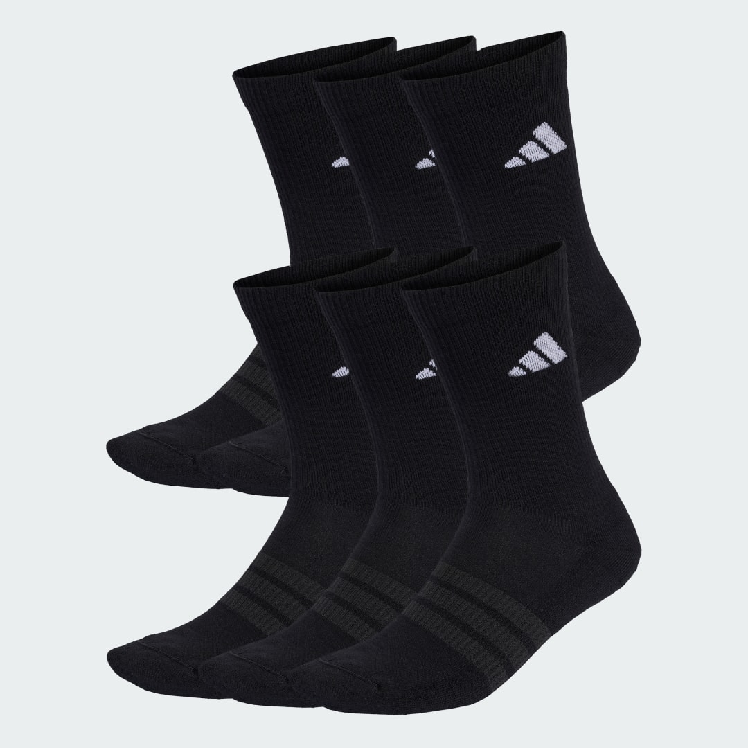 Ponožky adidas Performance Cushioned Crew Socks 6 Pair Pack Čierna | KE5499, 0