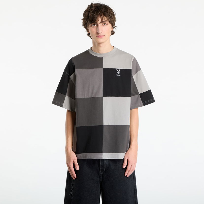 Tričko Footshop Playboy x FTSHP Patchwork Tee UNISEX Grey Šedá | FTSHP_511