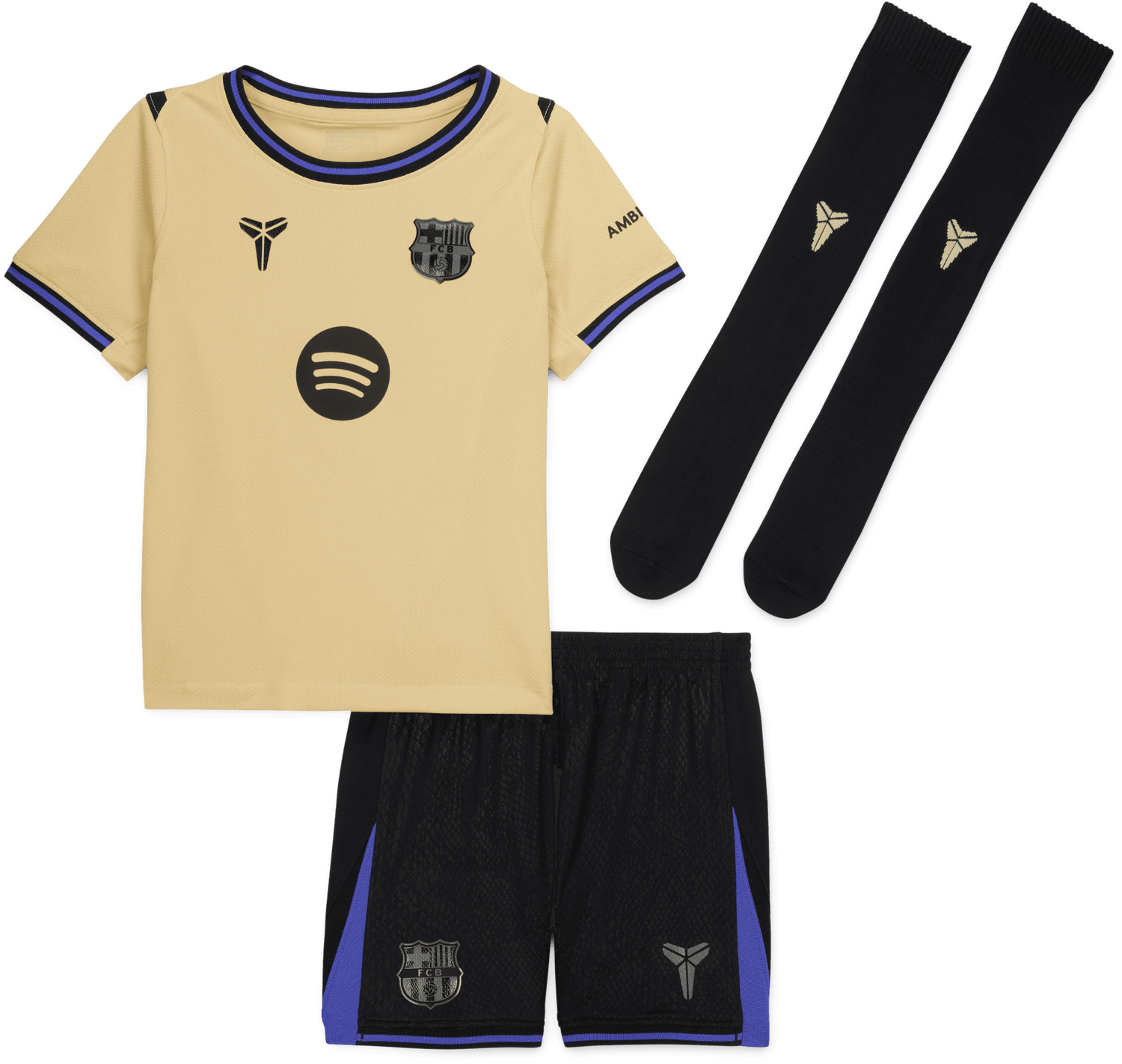 Dres Nike FC Barcelona Dri-FIT Minikit Away Jersey Set 2025/26 Žltá | hj5618-784, 0