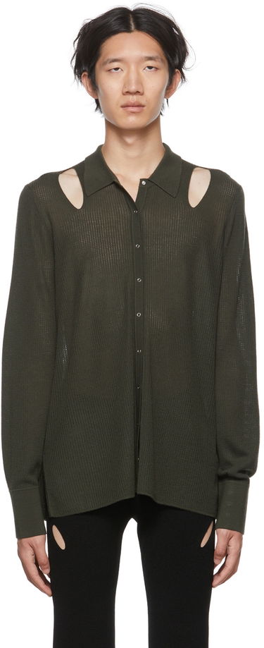 Košeľa Dion Lee Cutout Long Sleeve Cardigan Zelené | C7088P22, 0