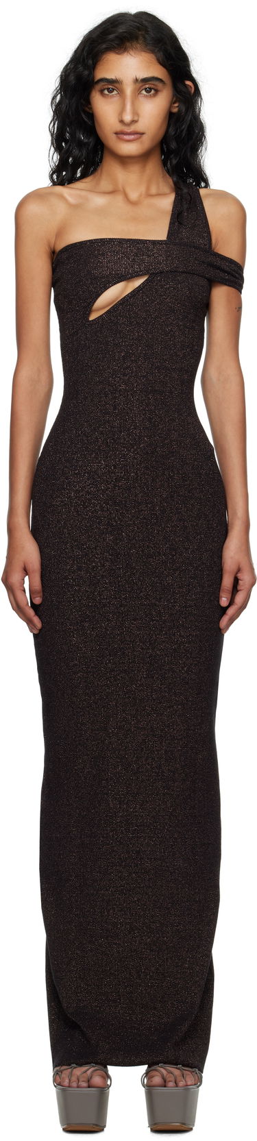 Šaty Ottolinger Ottolinger Twisted Rib Maxi Dress Čierna | 104-502004-01, 0
