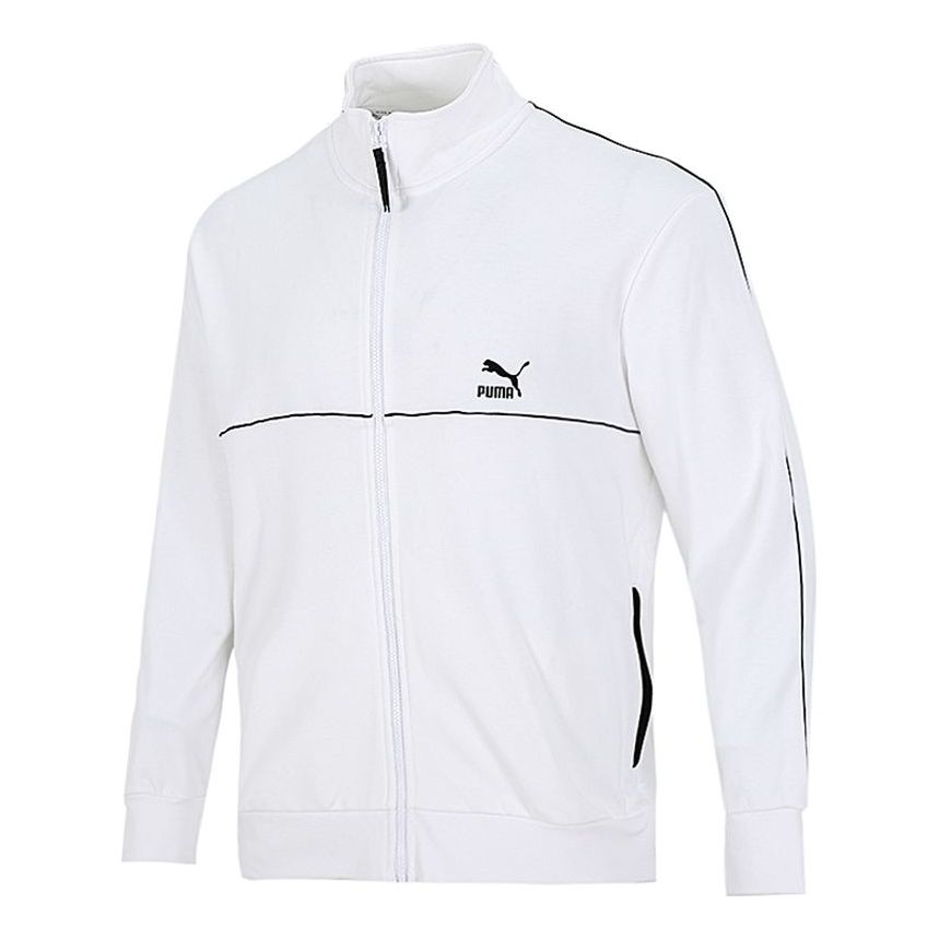Mikina Puma Training Stand Collar Logo Jacket Biela | 531706-02, 0