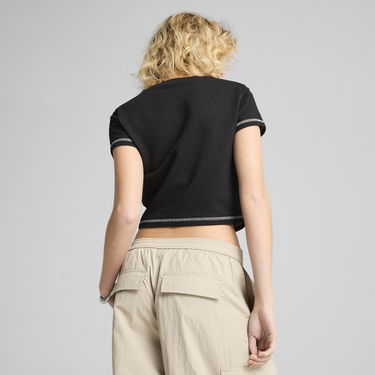 Crop Top Puma DARE TO Textured Baby Tee Čierna | 629806_01, 1